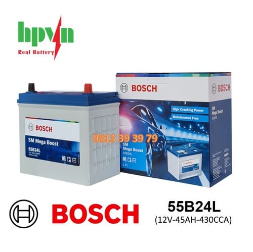 ẮC QUY BOSCH 55B24L (12V-45AH)